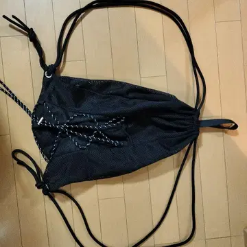 ZOZOTOWN 블랙 메쉬 드로우 스트링 백