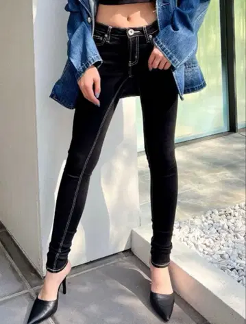 GYDA 블랙 스키니 데님