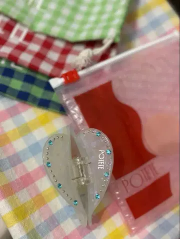 POTETE 포테테 Birth month stone heart clip