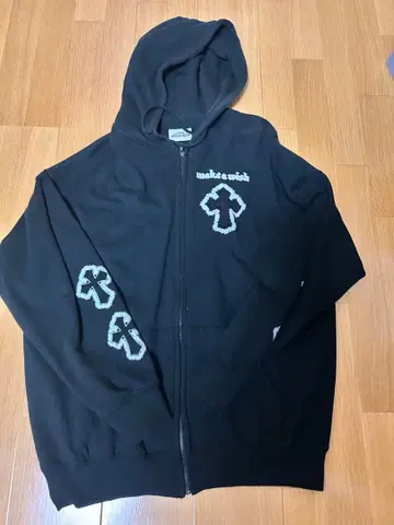 블랙 풀 집업 후드티