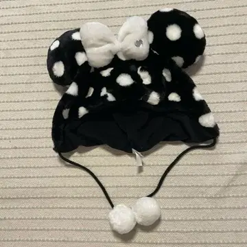 디즈니 미니 팬캡 도트 블랙
