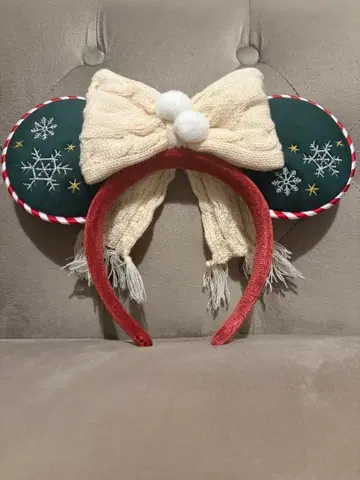 2025 디즈니 크리스마스 리본 머리띠