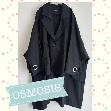 [ OSMOSIS ] 오즈모시스 오버 사이즈 코트 블랙 블랙