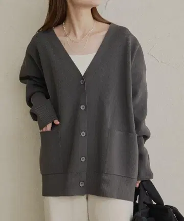 퓨어세신 Dunoir 스폰디쉬 BIGV넥 가디건