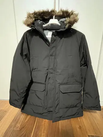 coen 퍼 트리밍 블랙 패딩 자켓 L 사이즈