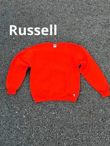 러셀 애슬레틱 오렌지 크루넥 맨투맨