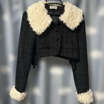 BUBBLES 숏 기장 자켓 블랙/화이트