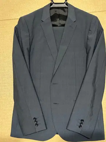 TAKAQ 다크 그레이 수트 상하의 세트 울 혼방