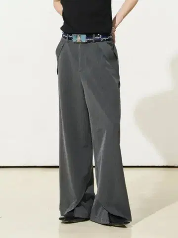 moditec 변형 와이드 슬랙스 그레이