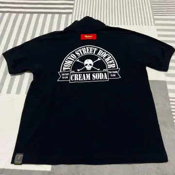 CREAM SODA 블랙 피케 셔츠 M 사이즈