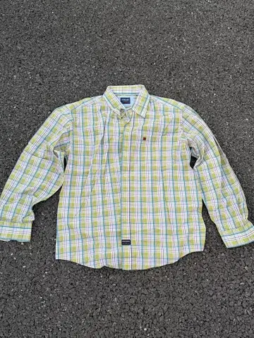 Porsche 그린 계열 체크 셔츠