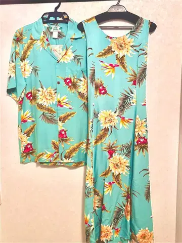 TWO PALMS 알로하 셔츠 무무 페어