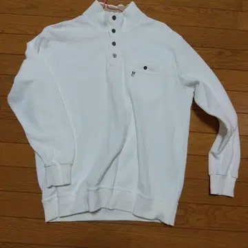 MACBETH 하이넥 피케 셔츠 화이트