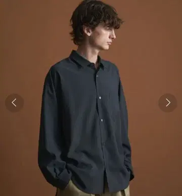 PUBLIC TOKYO 컴포트 릴랙스 셔츠 다크 그레이 긴팔 셔츠