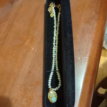 미카엘 고란 펄 이중 스트랜드 목걸이