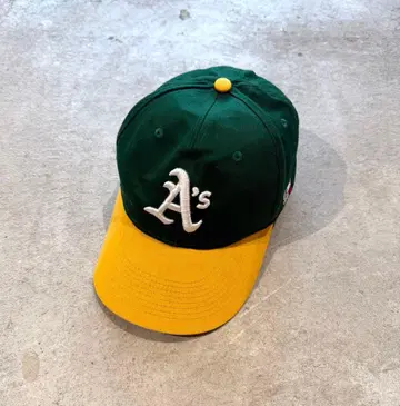 OC SPORTS 애슬레틱스 자수 CAP green/yellow