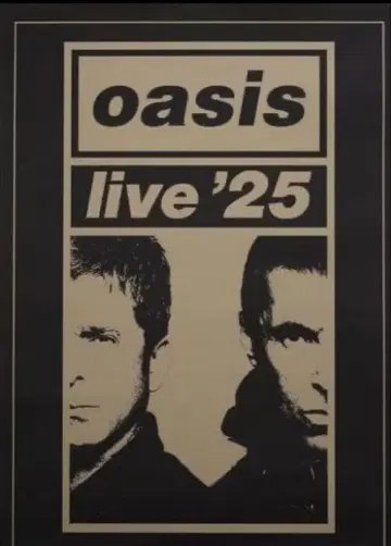 [ 완판템 ] oasis live'25 포스터 Gold Half Face