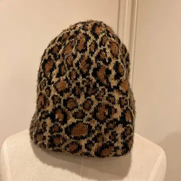 NEW YORK HAT CO. 레오파드 무늬 니트 모자