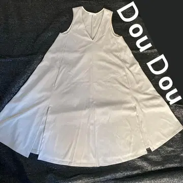 롱 플레어 원피스 양쪽 사이드 슬릿 DouDou