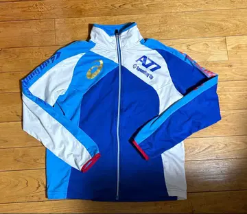 ASICS A77 집업 저지 파랑/화이트