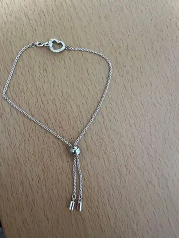 실버 팔찌 하트형 클로징