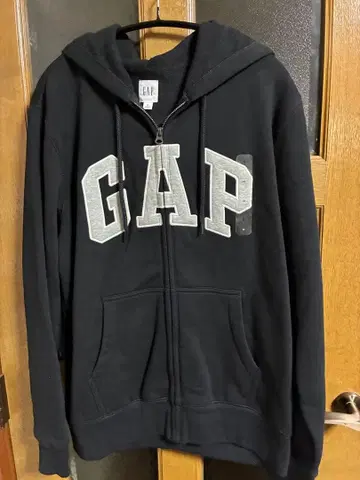 GAP 풀 집업 블랙 후드티 M 사이즈 [새상품] 속기모
