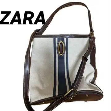 ZARA 스트라이프 디자인 숄더백