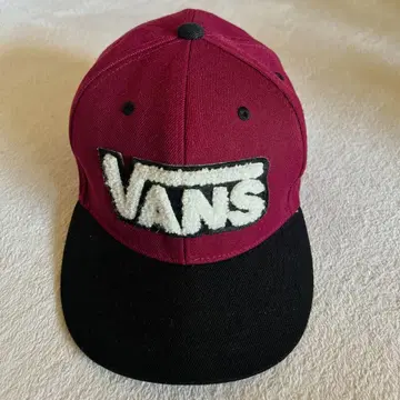 VANS 와인 레드 블랙 캡 미사용 새상품 택 없음