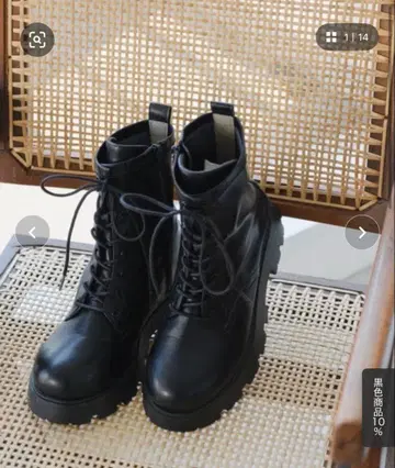 kastane 통굽 레이스업 부츠