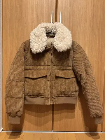 SAVE THE DUCK 코듀로이 보아 옷깃 다운 자켓