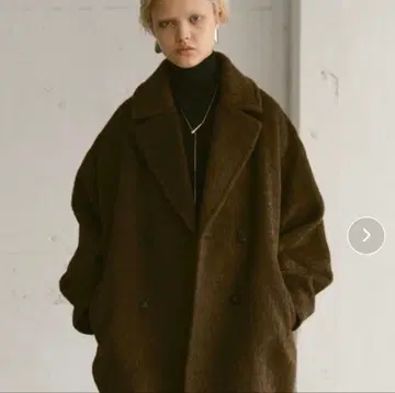 [ 가격 인하 ] Happy John 피코트 브라운