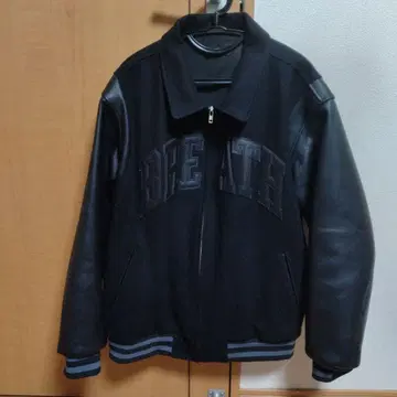 BREATH 블랙 바시티 자켓