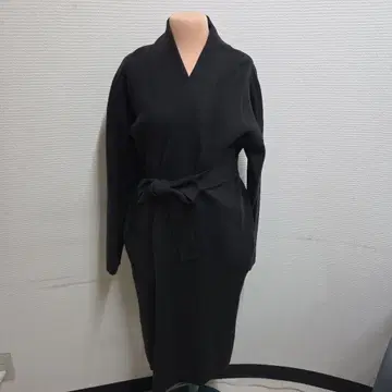 다크 그레이 롱 코트 벨트 포함