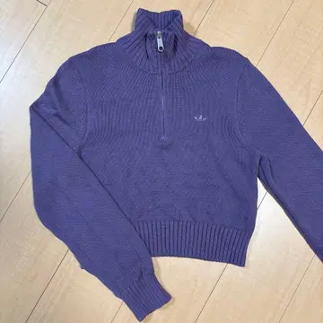아디다스 adidas 하프 지퍼 스웨터 퍼플