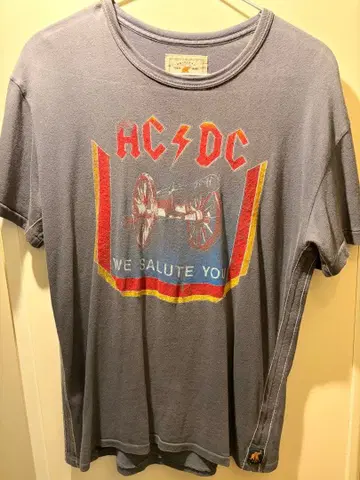 AC/DC 밴드 티셔츠 그레이 TRUNK 빈티지