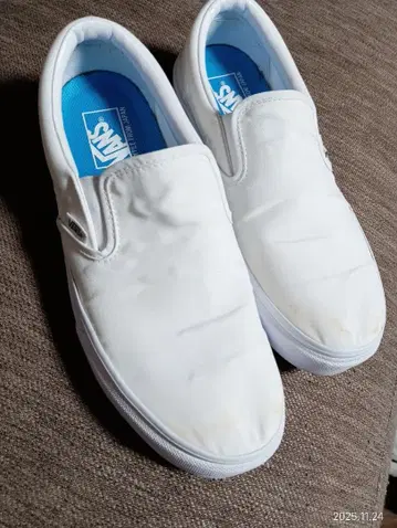 VANS 화이트 슬립온 28 cm