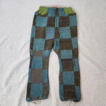 MASH 매쉬 니트 팬츠 자수 스티치 마츠오카 슌스케 릴랙스