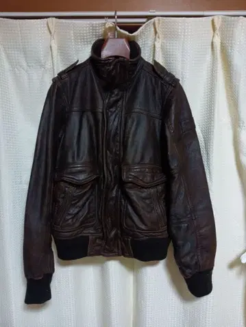 아바크롬비 SLANT ROCK 가죽 자켓 밀리터리 자켓