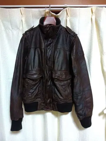 아바크롬비 SLANT ROCK 가죽 자켓 밀리터리 자켓