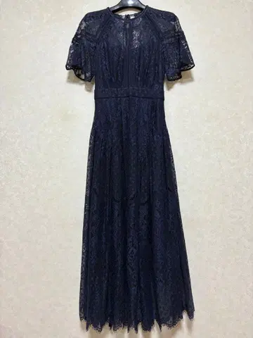 스나이델 백산 레이스 원피스 네이비