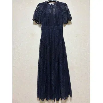 스나이델 백산 레이스 원피스 네이비
