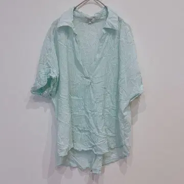 새상품급 crown & ivy [ S ] 민트 그린 반팔 셔츠