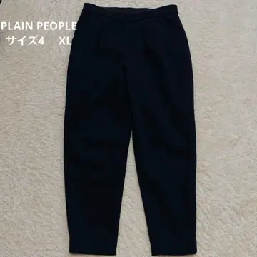 PLAIN PEOPLE 블랙 슬랙스 사이즈 4 XL 따뜻한 넉넉한