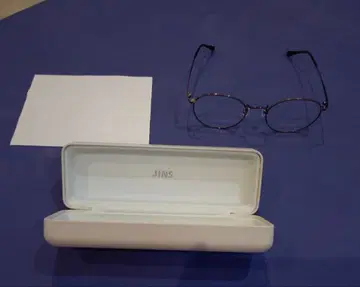 JINS 라운드 안경 케이스 포함