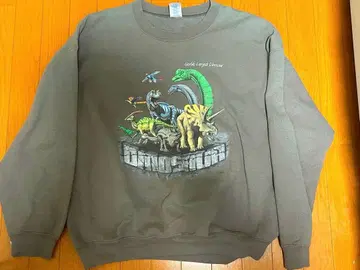 GILDAN 공룡 프린트 트레이닝복 XL 그레이