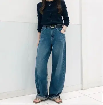 새상품급 UNIQLO 배기 커브 청바지 유니클로 23인치