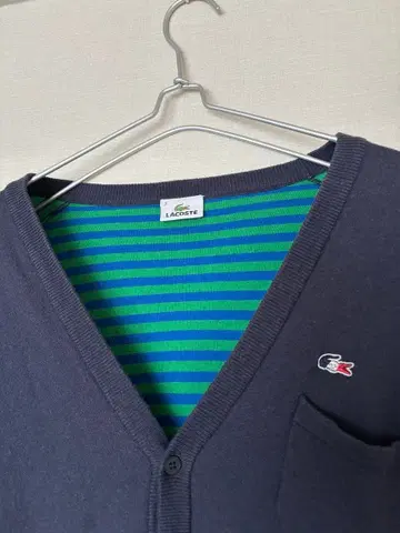 LACOSTE 네이비 가디건 남성용