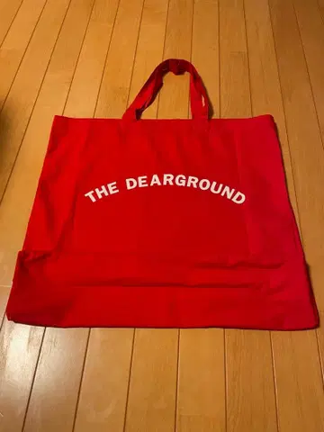 THE DEARGROUND 로고 에코백 빨간색