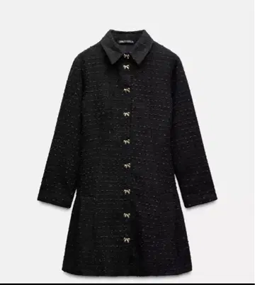 주말 한정 판매! ZARA 스트럭처 원단 미니 원피스 M