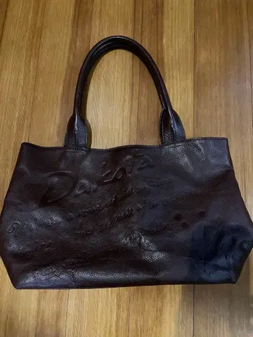 다코타 다크 브라운 가죽 토트백